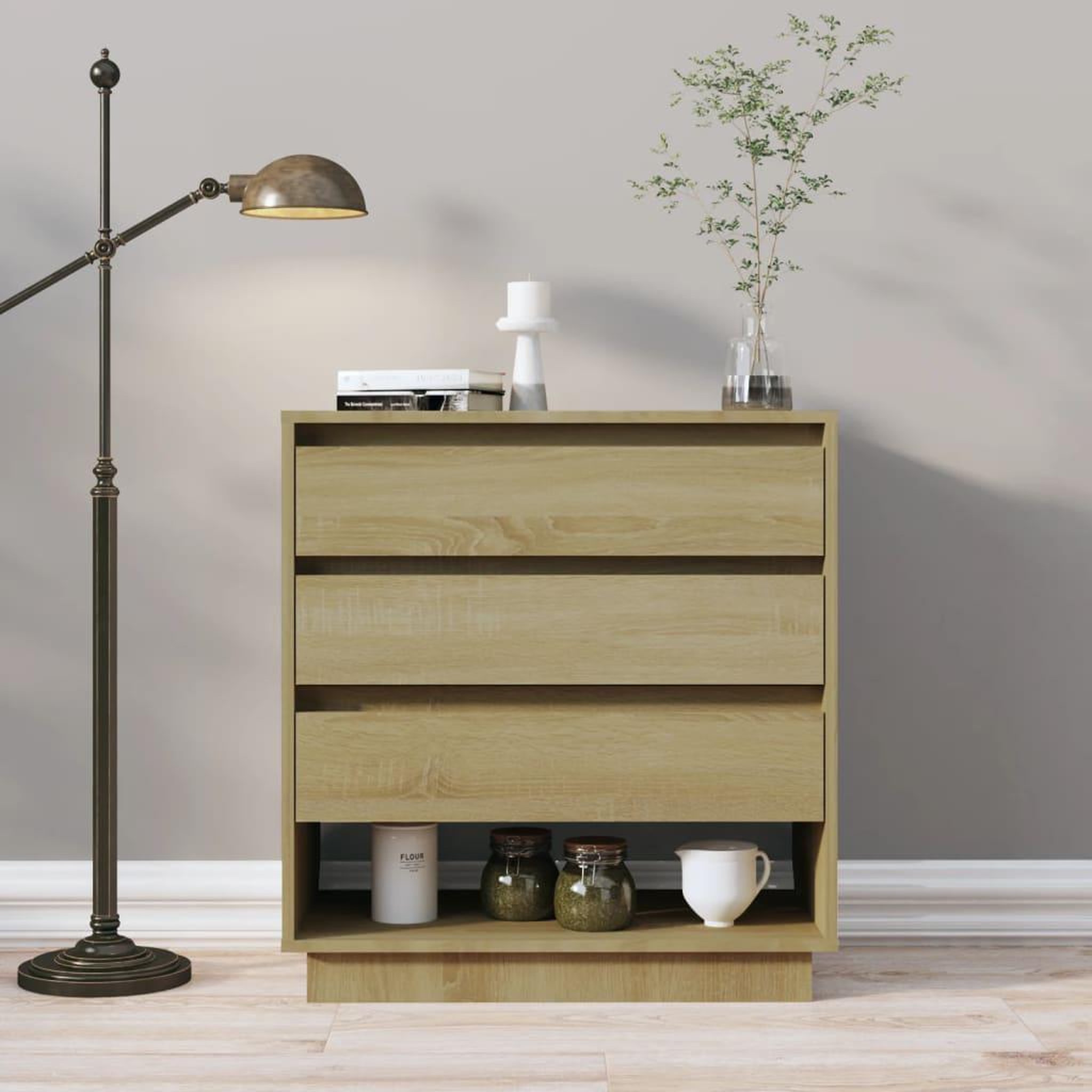 Voir la diapositive 1 : VIDAXL Buffet Chene sonoma 70x41x75 cm Bois d'ingenierie