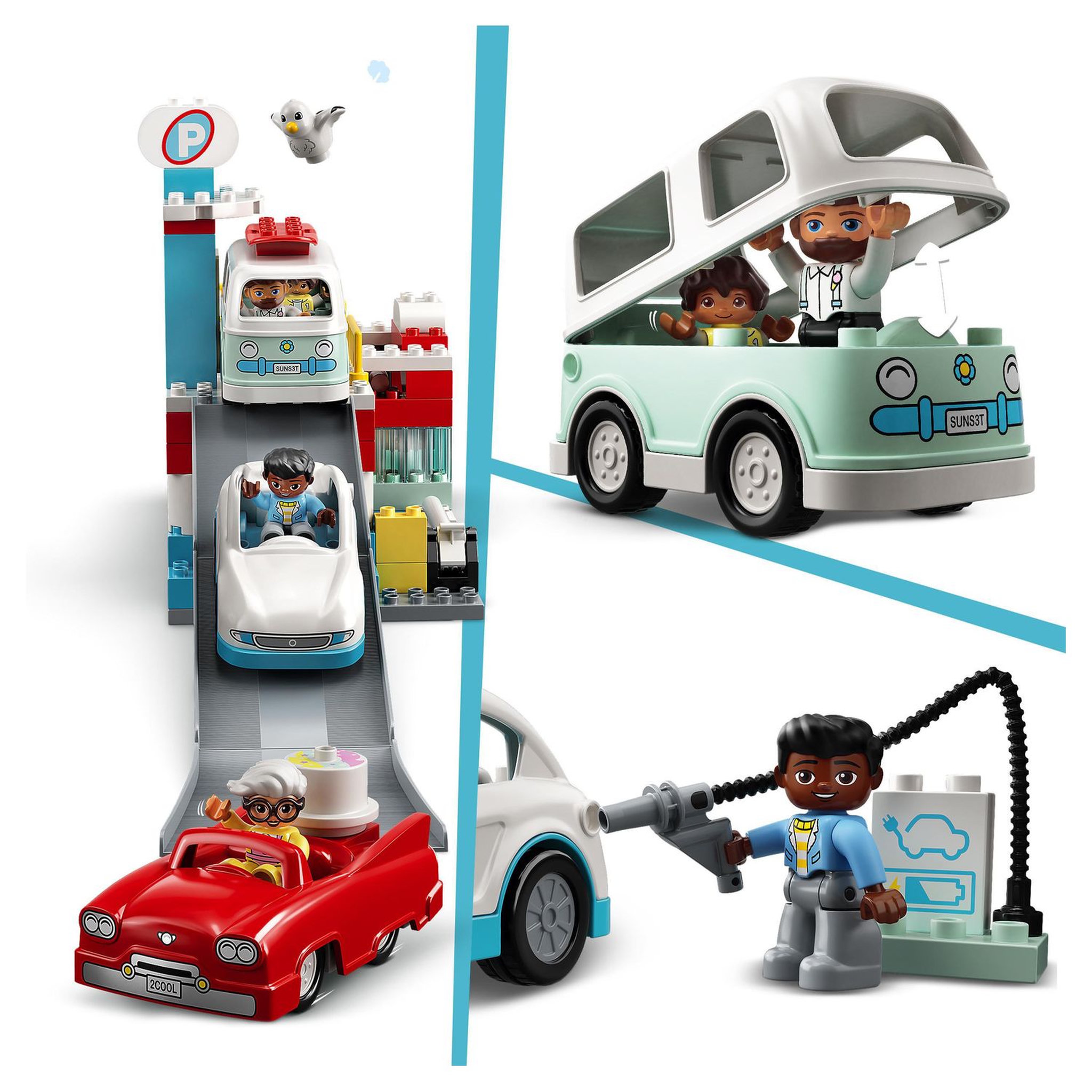 Voir la diapositive 5 : LEGO DUPLO Ma ville 10948 - Le garage et la station de lavage