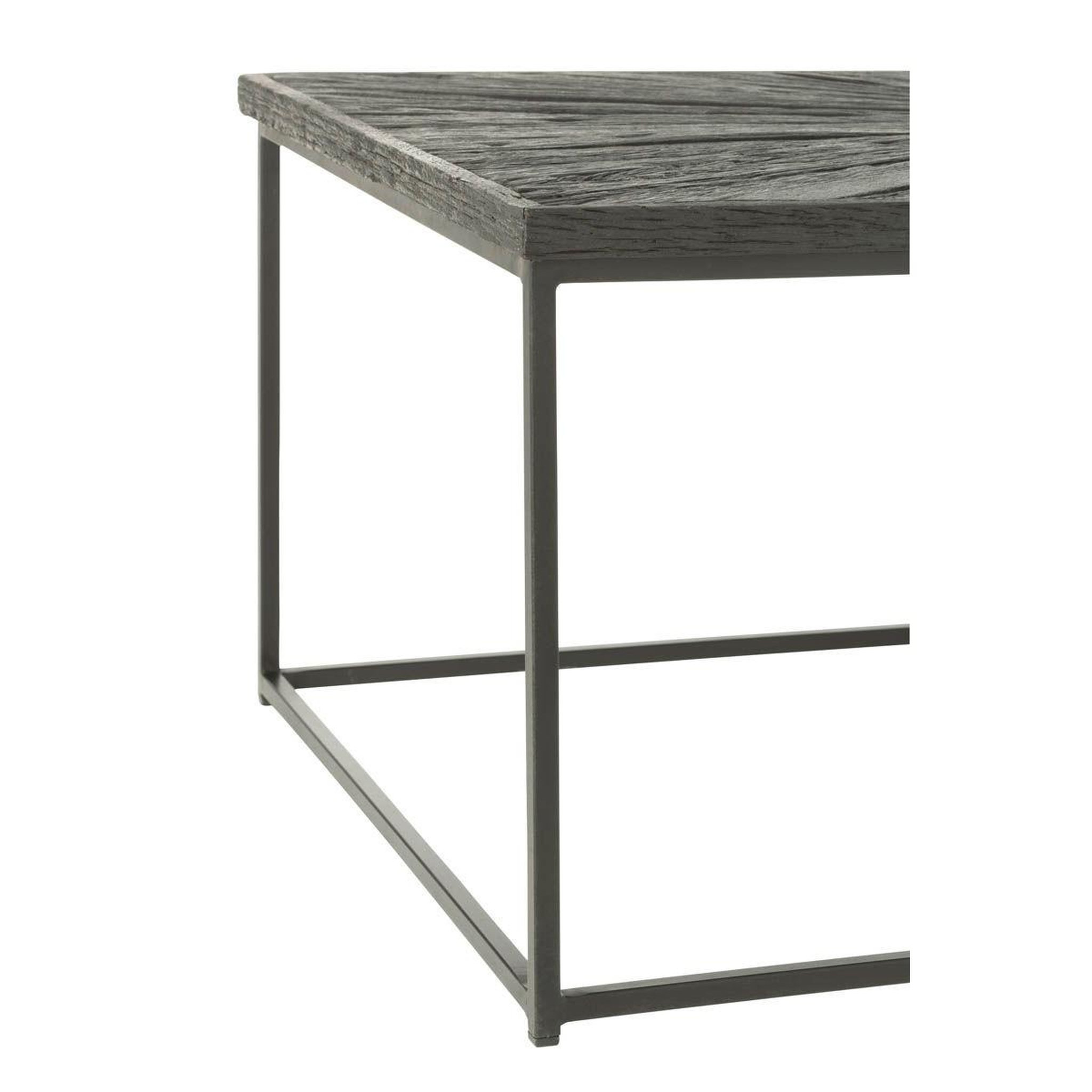 Voir la diapositive 4 : J-LINE Table basse en bois  shanil  120cm noir