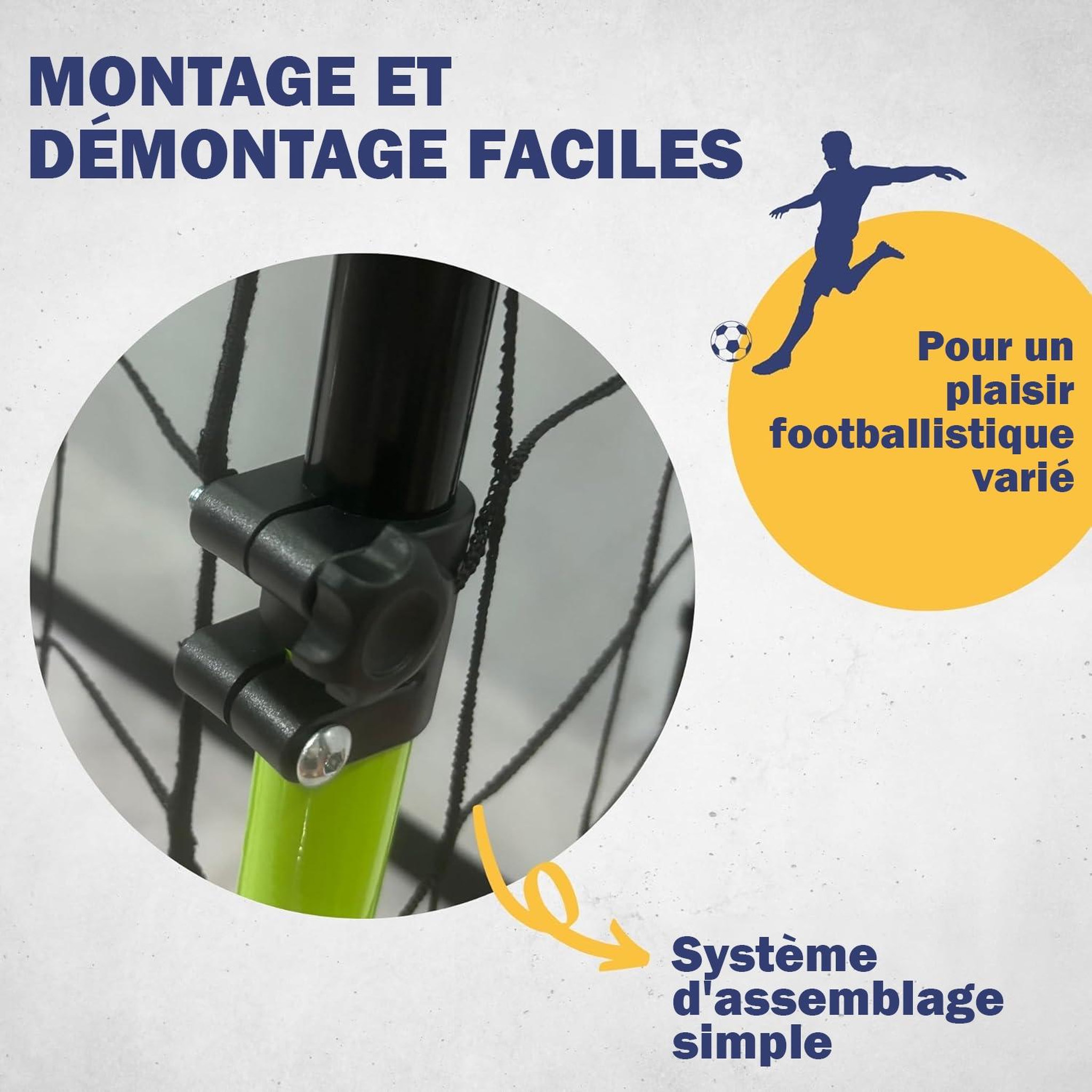 Voir la diapositive 2 : BEST SPORTING But de football 213 x 152 x 76 cm en noir avec fonction Rebond