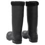 Voir la diapositive 5 : VIDAXL Bottes de pluie avec chaussettes amovibles noir taille 44 PVC