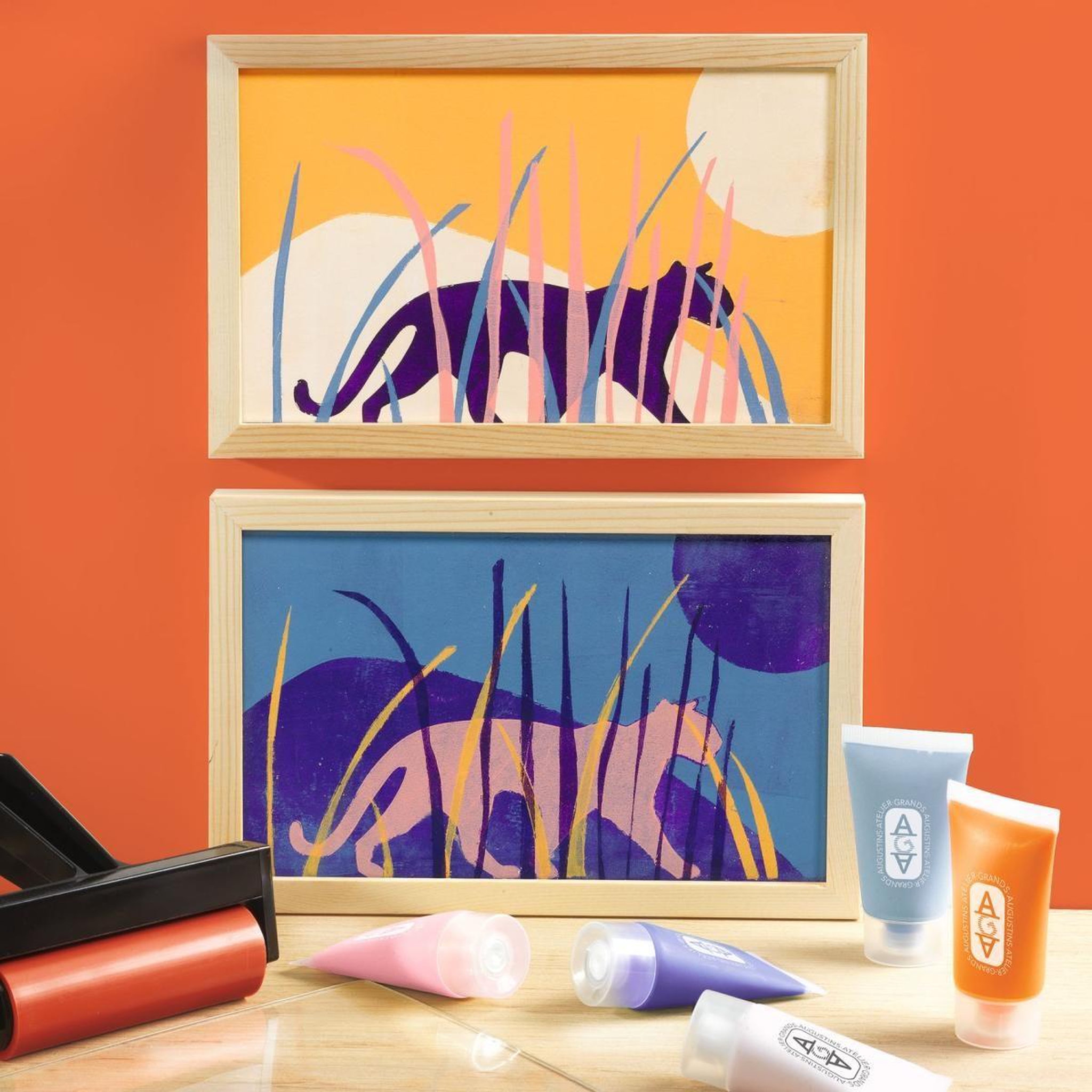 Voir la diapositive 2 : Djeco Coffret atelier 47- impression gel