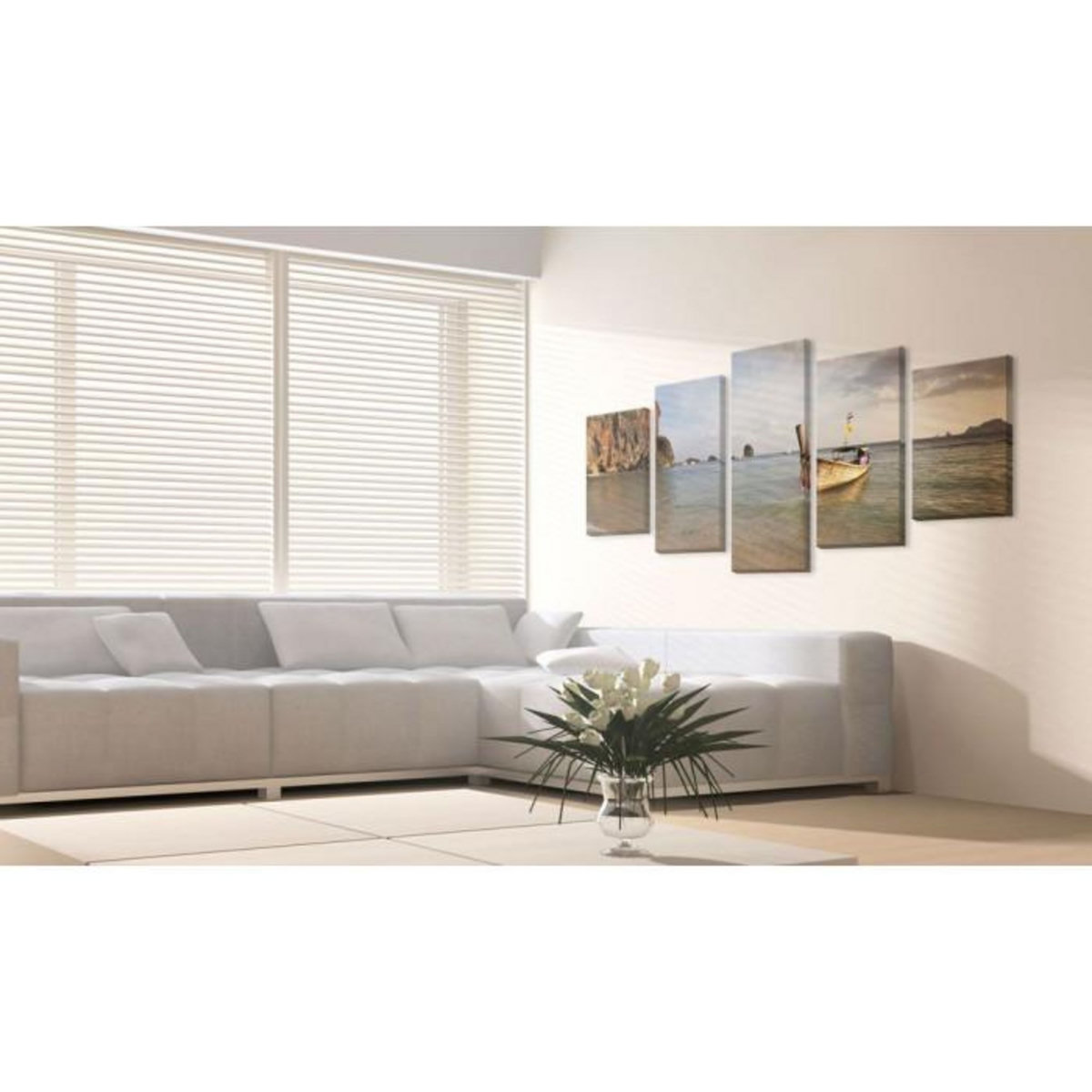 Paris Prix Tableau Imprimé  Bateau au Bord de la Mer