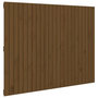 Voir la diapositive 2 : VIDAXL Tete de lit murale Marron miel 146,5x3x110cm Bois massif de pin