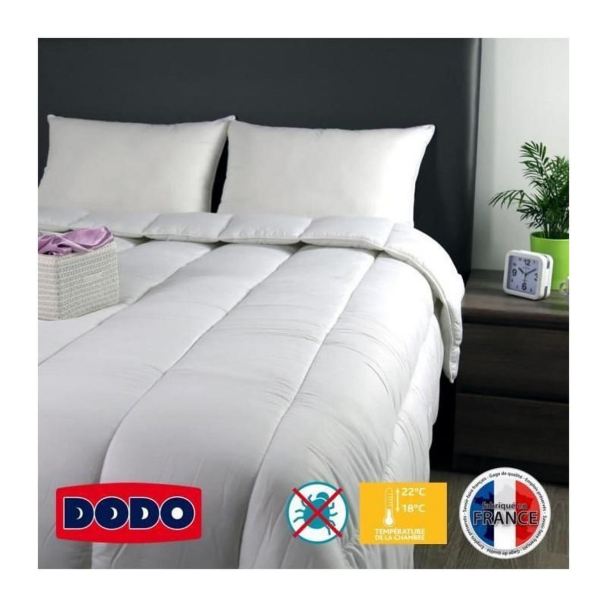 DODO DODO Couette temperee 350gr/m2 BELLE NUIT 140x200cm