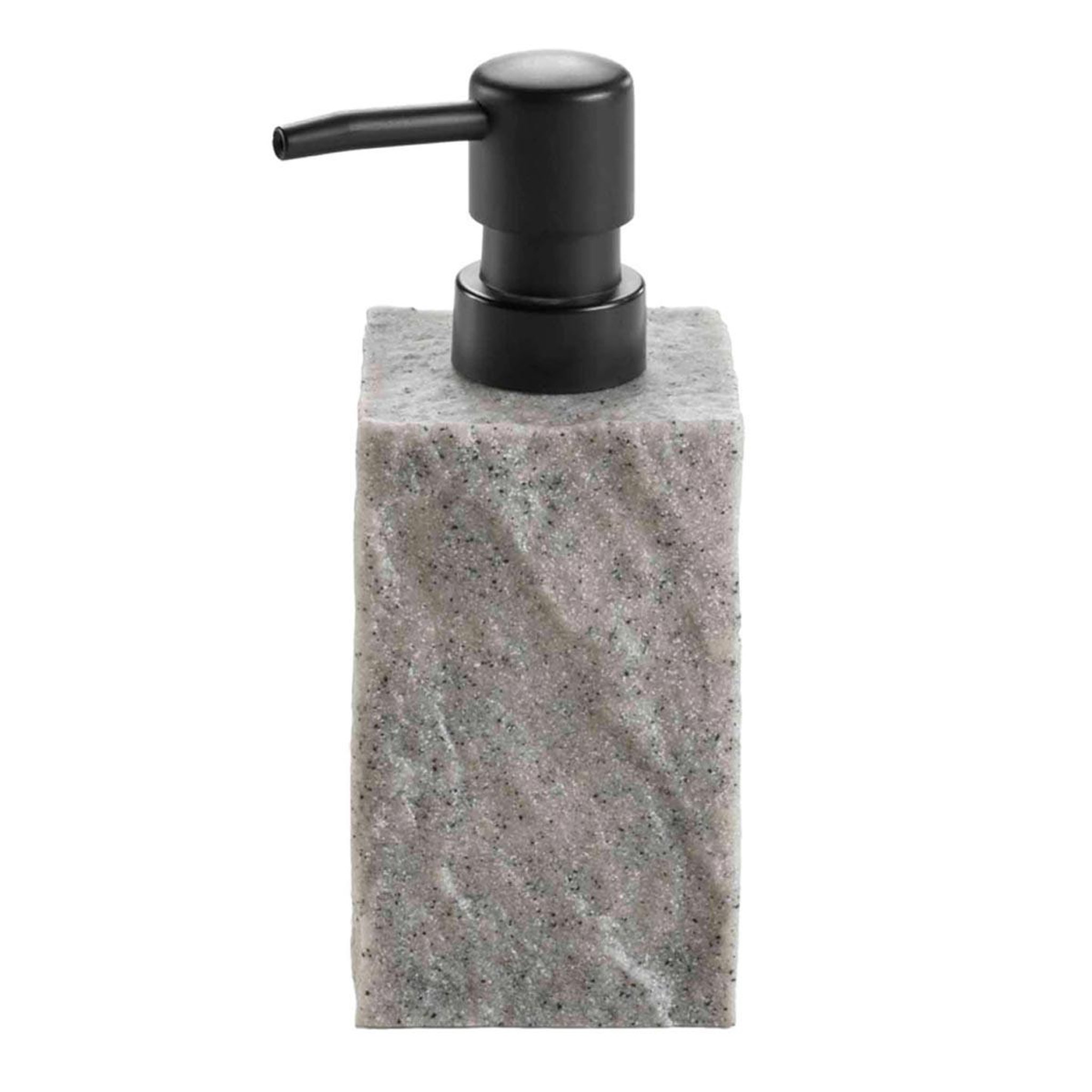 Douceur d'Intérieur Distributeur de savon effet minéral  stony  16cm gris