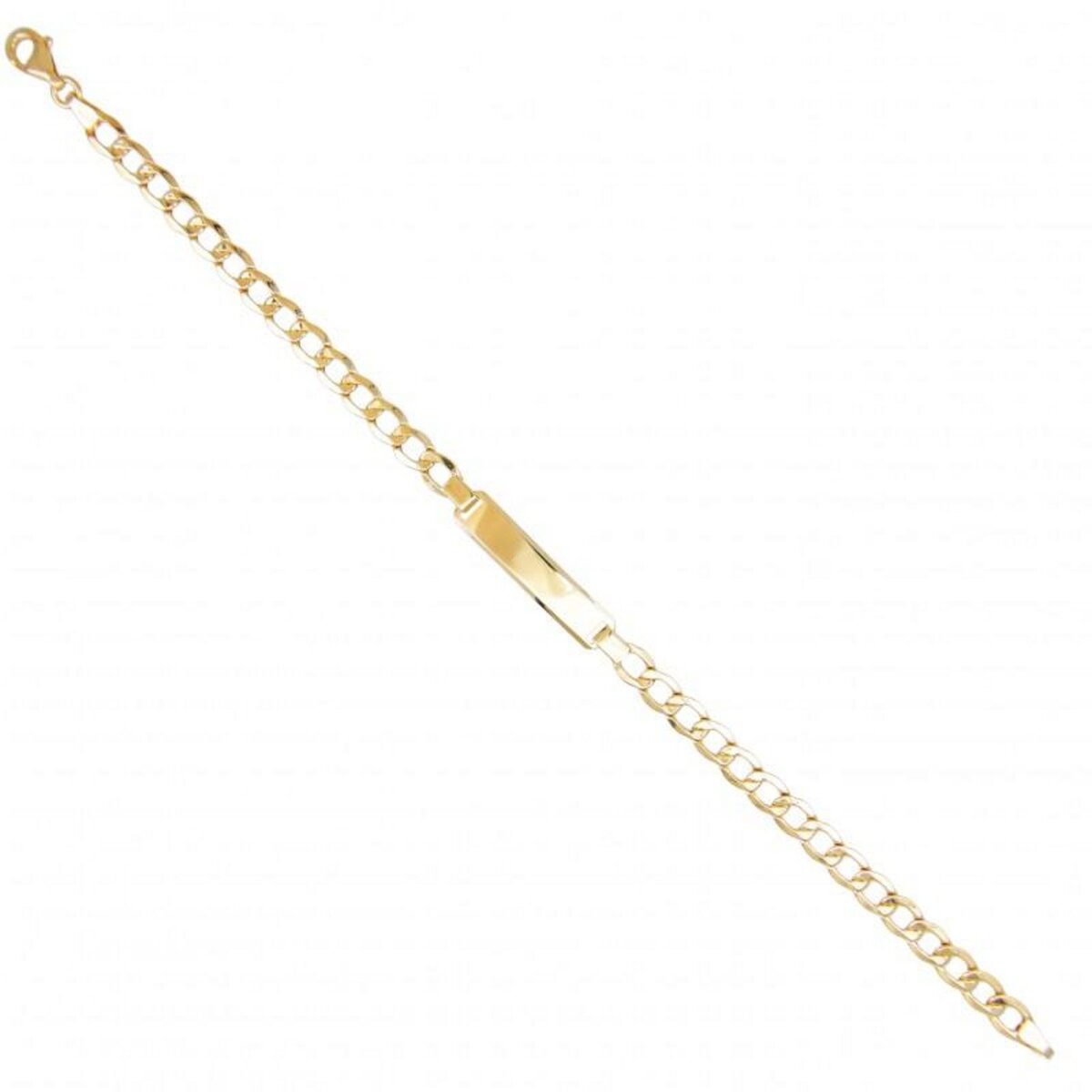 L'ATELIER D'AZUR Gourmette Or Jaune Maille Gourmette - Gravure Offerte