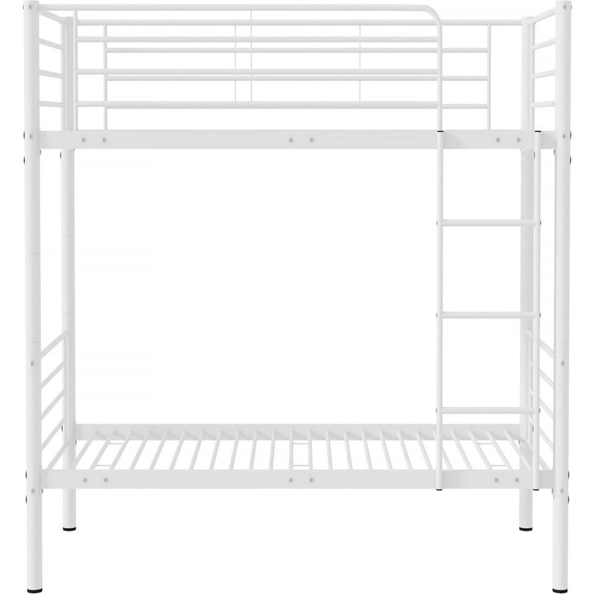Habitat et Jardin Lit superposé  ADAM  -  90 x 190 cm - Métal - Blanc
