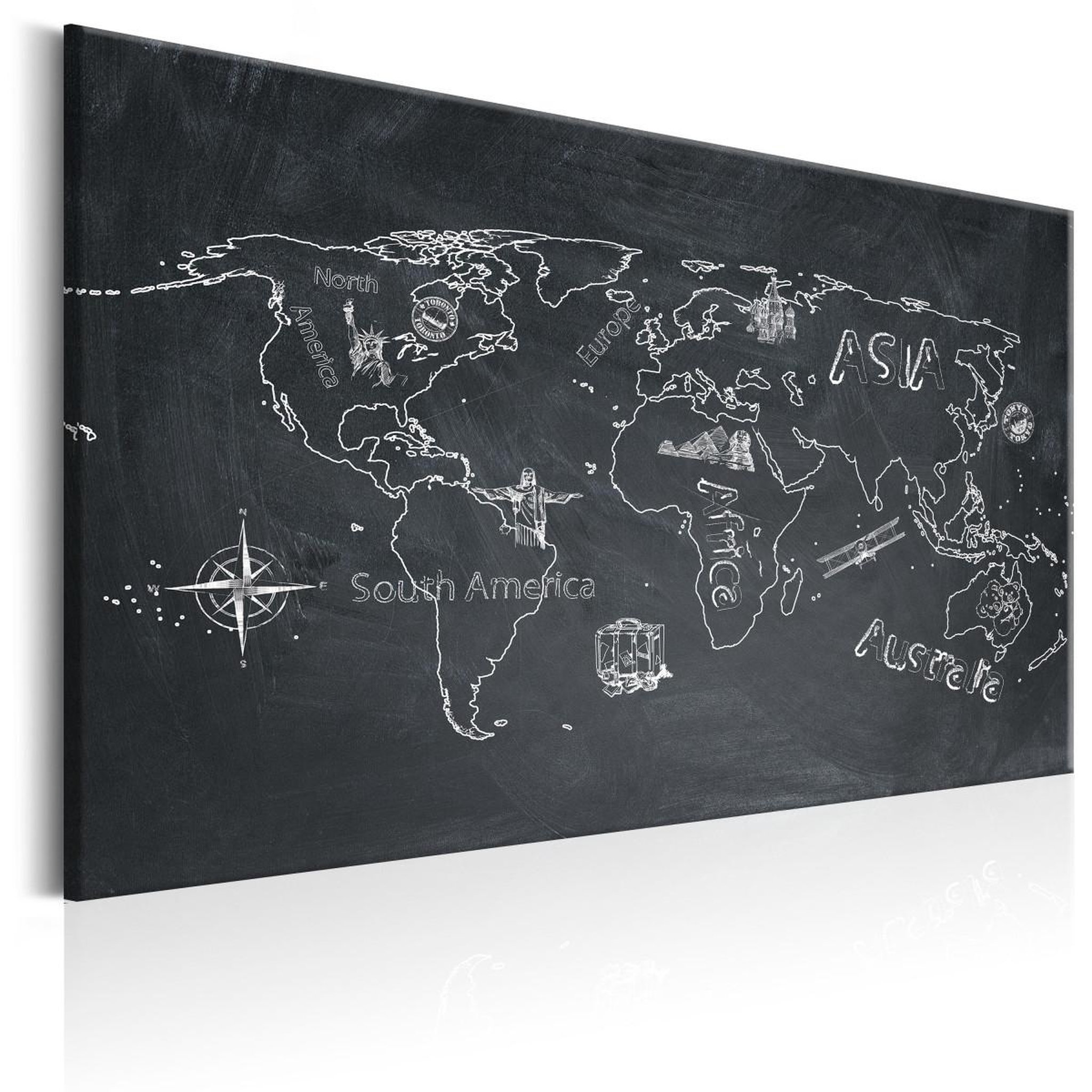 Paris Prix Tableau  world map : travel broadens the mind. Coloris disponibles : Multicolore