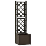 VIDAXL Lit sureleve de jardin et treillis et systeme d'arrosage Moka