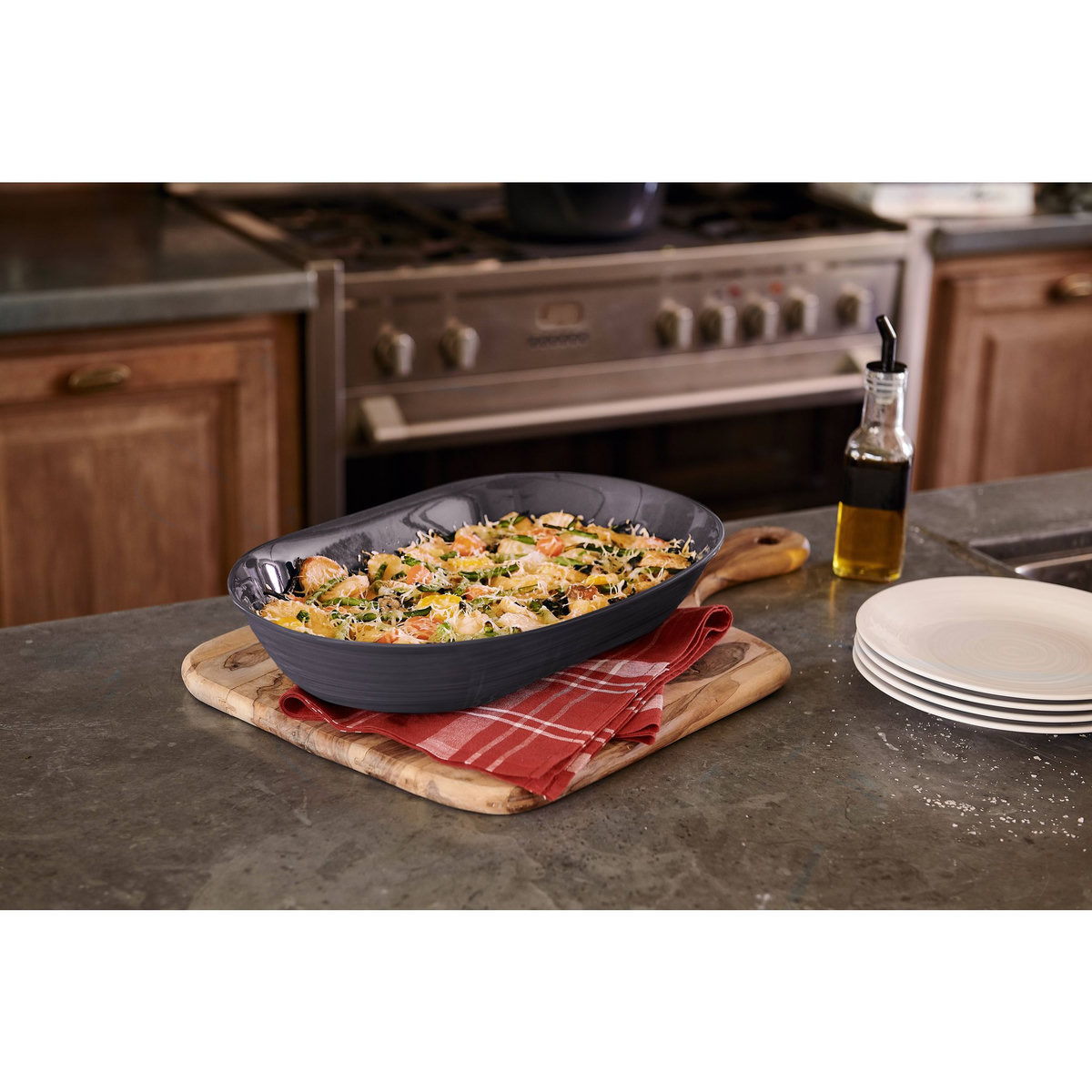 COMPTOIR DE FAMILLE Plat large au four 36x23 cm Bleu