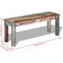 Voir la diapositive 6 : VIDAXL Banc 110x35x45 cm Bois de recuperation massif