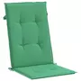 VIDAXL Coussins de chaise de jardin a dossier haut lot de 4 vert tissu