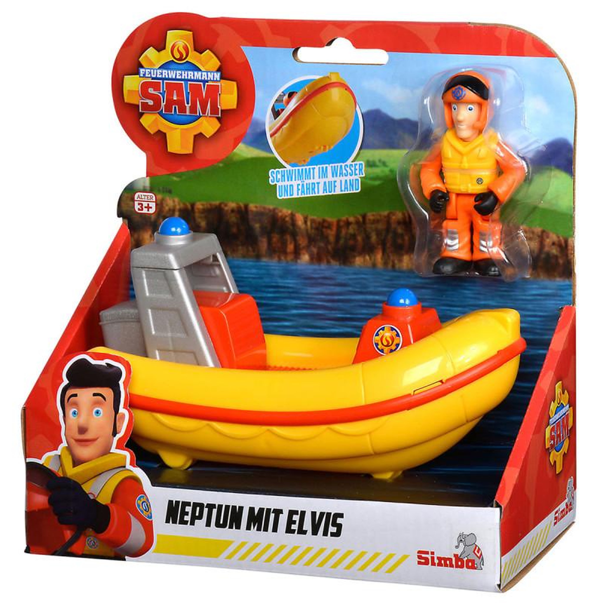 Voir la diapositive 2 : SIMBA Simba - Fireman Sam Lifeboat with playing figure Elvis 109252584