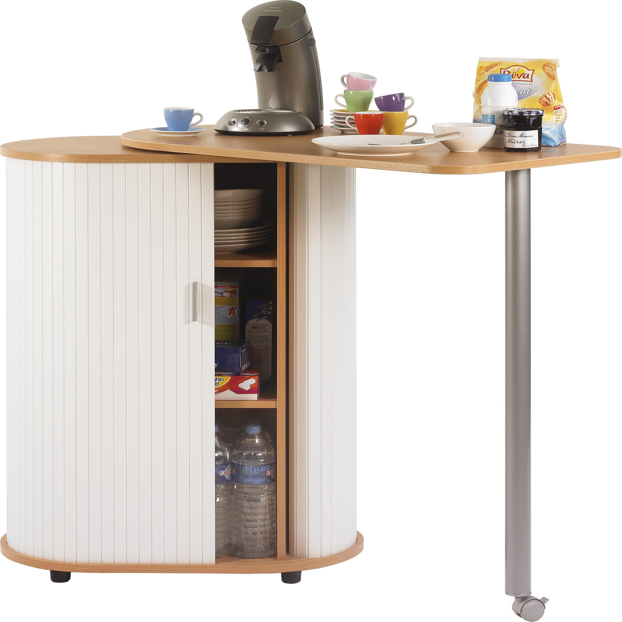 Desserte de cuisine avec plateau de table pivotant FAST FOOD