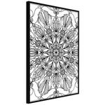 Paris Prix Affiche Murale Encadrée  Colour Your Own Mandala I. Coloris disponibles : Noir, Jaune