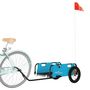 Voir la diapositive 3 : VIDAXL Remorque de vélo bleu tissu oxford et fer