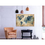 Voir la diapositive 2 : Paris Prix Tableau Imprimé  Retro Map Wide