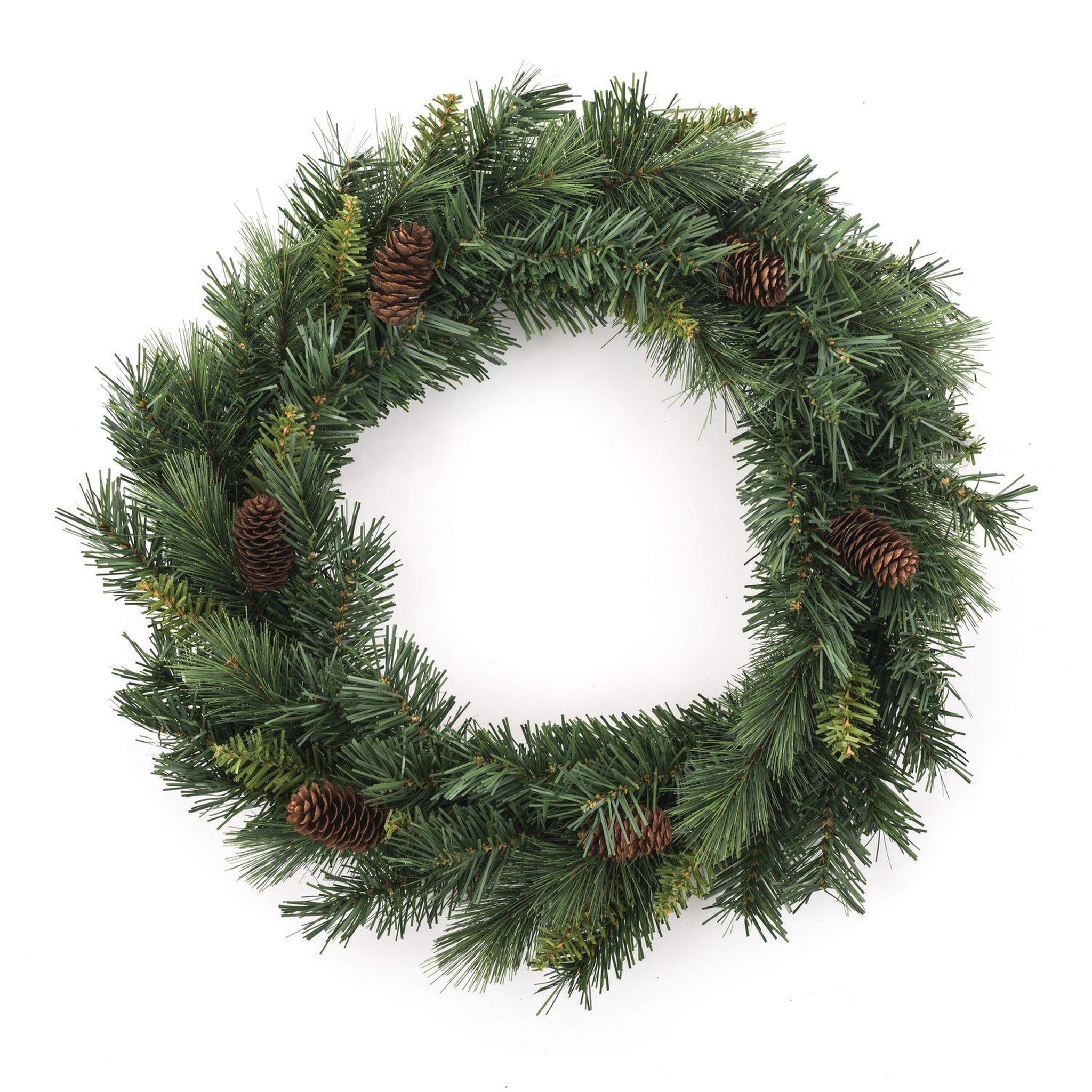 FEERIC LIGHT & CHRISTMAS Couronne de noël avec pin royal majestic - diam. 40 cm - vert