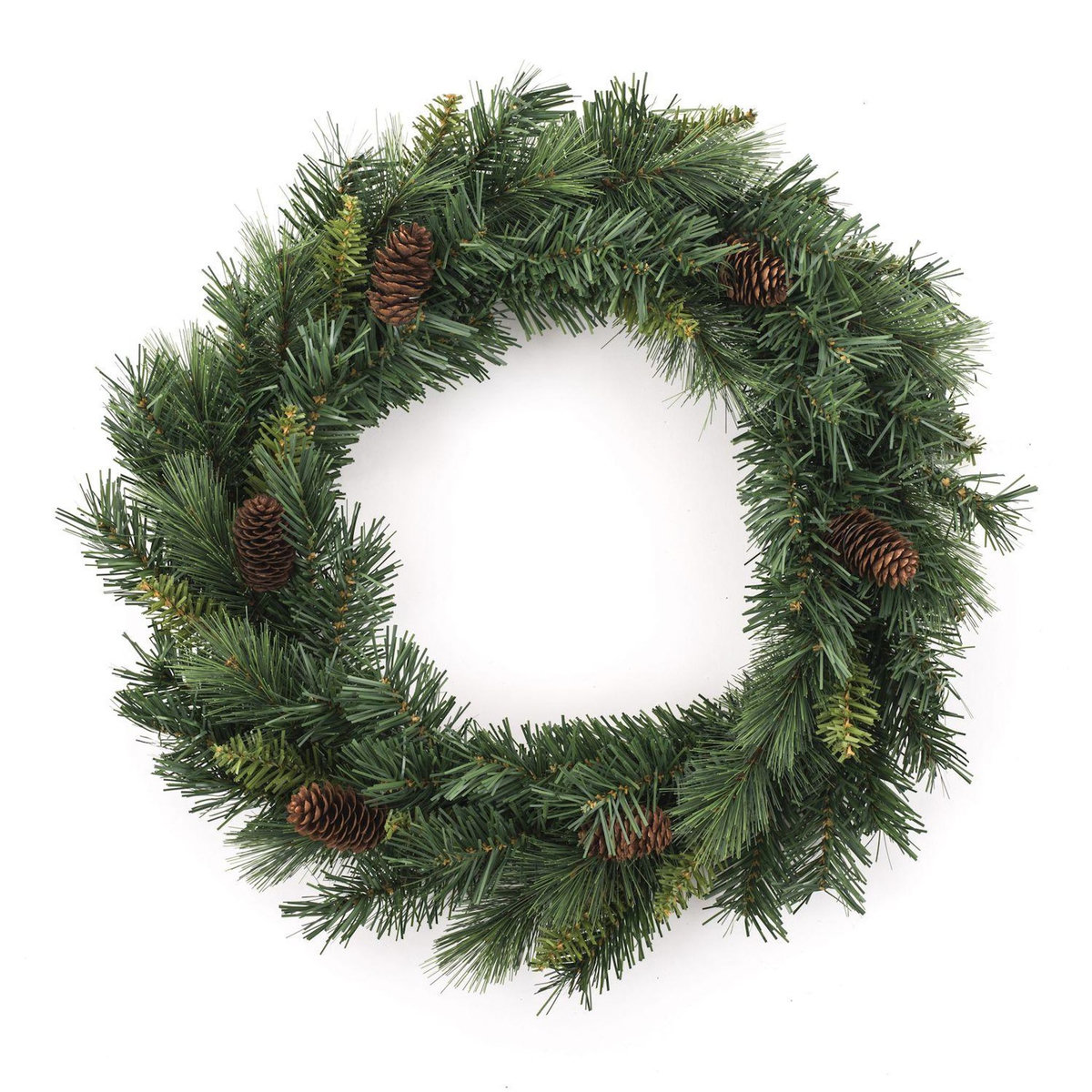 FEERIC LIGHT & CHRISTMAS Couronne de Noël avec pin Royal Majestic - Diam. 40 cm - Vert