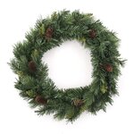FEERIC LIGHT & CHRISTMAS Couronne de Noël avec pin Royal Majestic - Diam. 40 cm - Vert