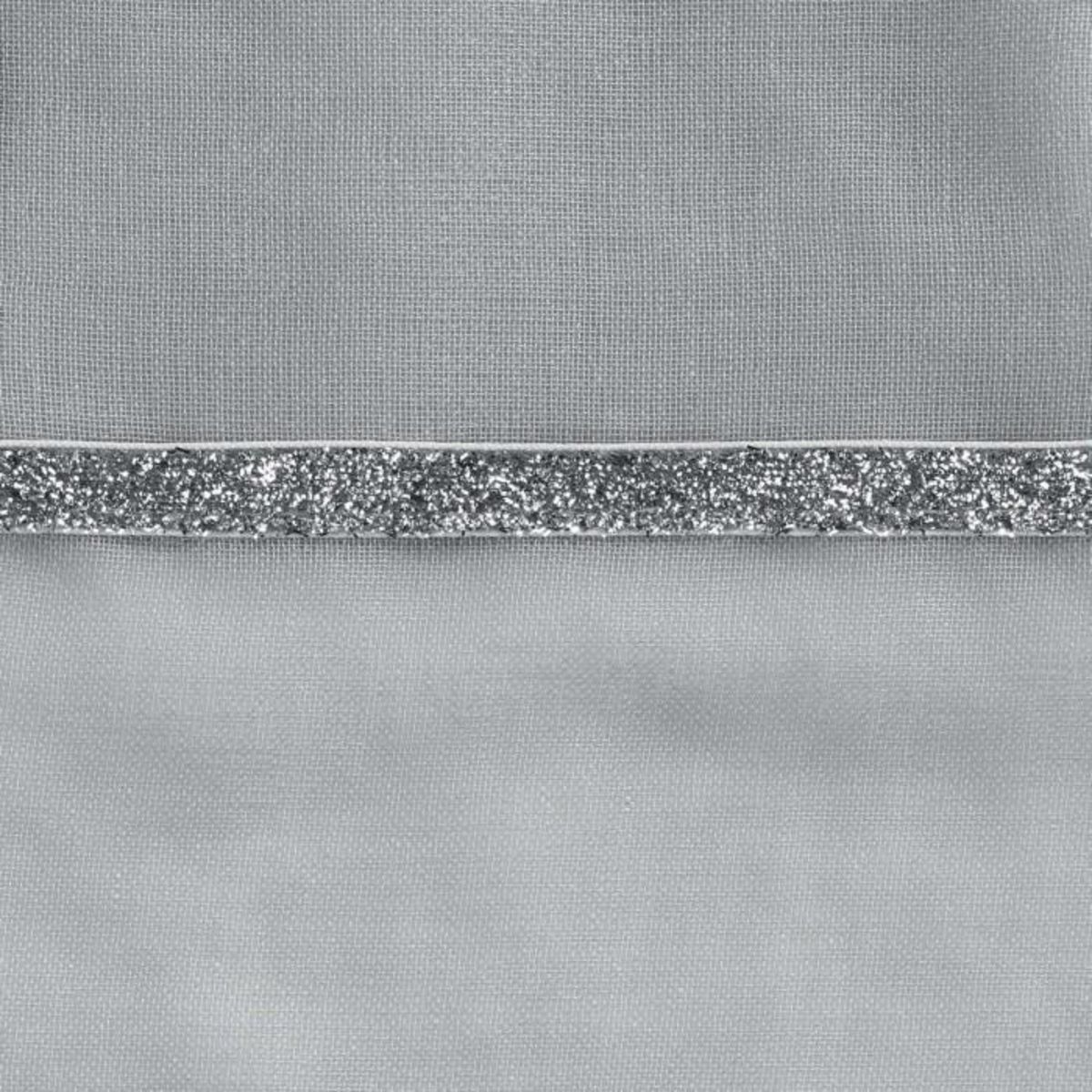 Paris Prix Rideau Voilage à Œillets  Etincelle  140x240cm Gris