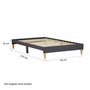 Voir la diapositive 4 : HomeStyle4U Lit capitonné avec matelas sommier  90x200