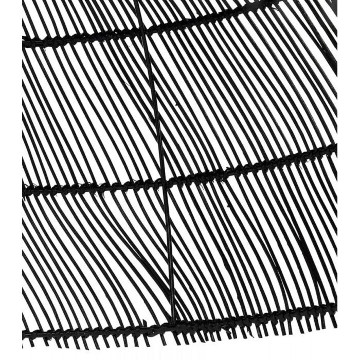 Paris Prix Lampe Suspension en Rotin  Eunice  60cm Noir