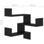 Voir la diapositive 6 : VIDAXL Etagere d'angle murale Noir 40x40x50 cm bois d'ingenierie