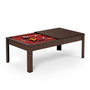 Voir la diapositive 1 : SOKKER Billard Américain convertible table 4 places KITBILL 5FT - 183 x 102 x 78cm Plateau dînatoire et accessoires inclus - Marron