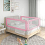 Voir la diapositive 1 : VIDAXL Barriere de securite de lit d'enfant Rose 100x25 cm Tissu