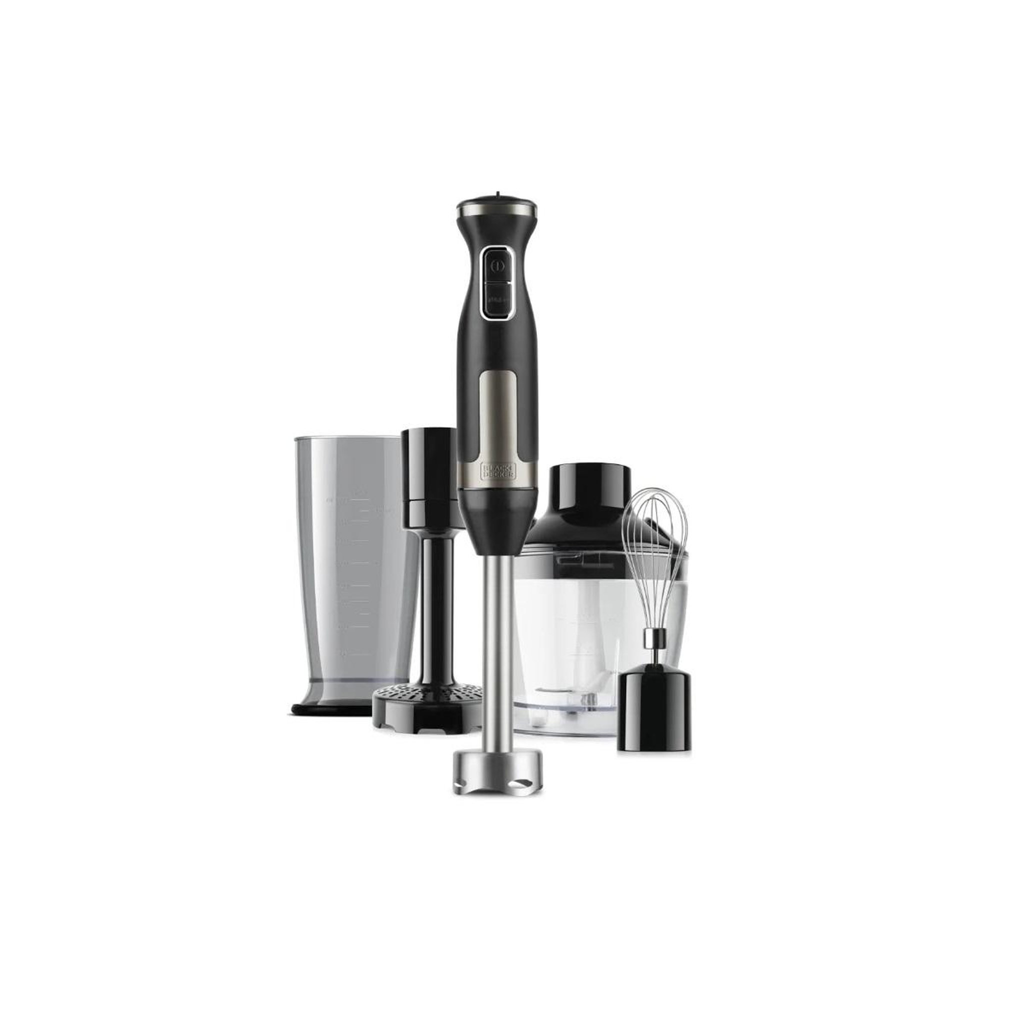 Voir la diapositive 2 : Black et Decker Mixeur plongeant 1500w noir/inox - BXHBA1500E