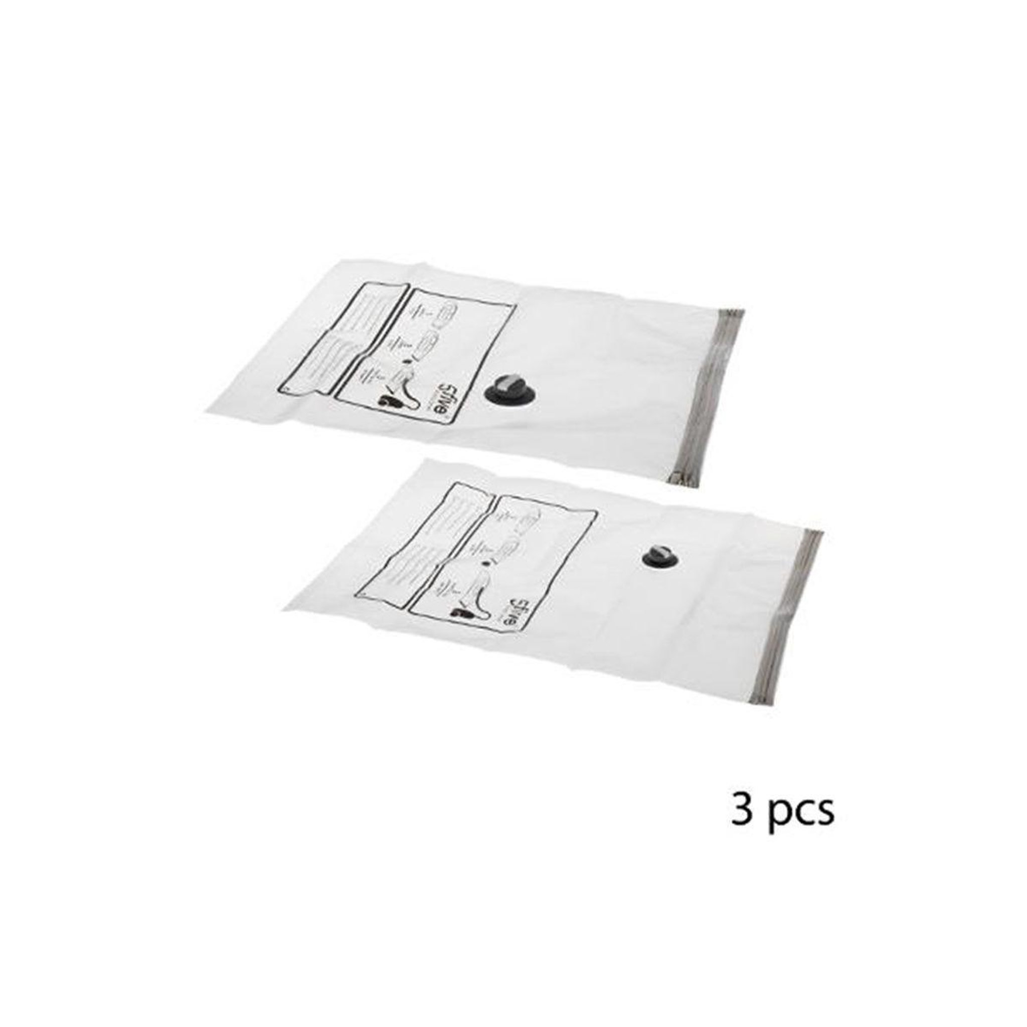 FIVE Lot de 3 sacs de rangement  air roll  70cm blanc