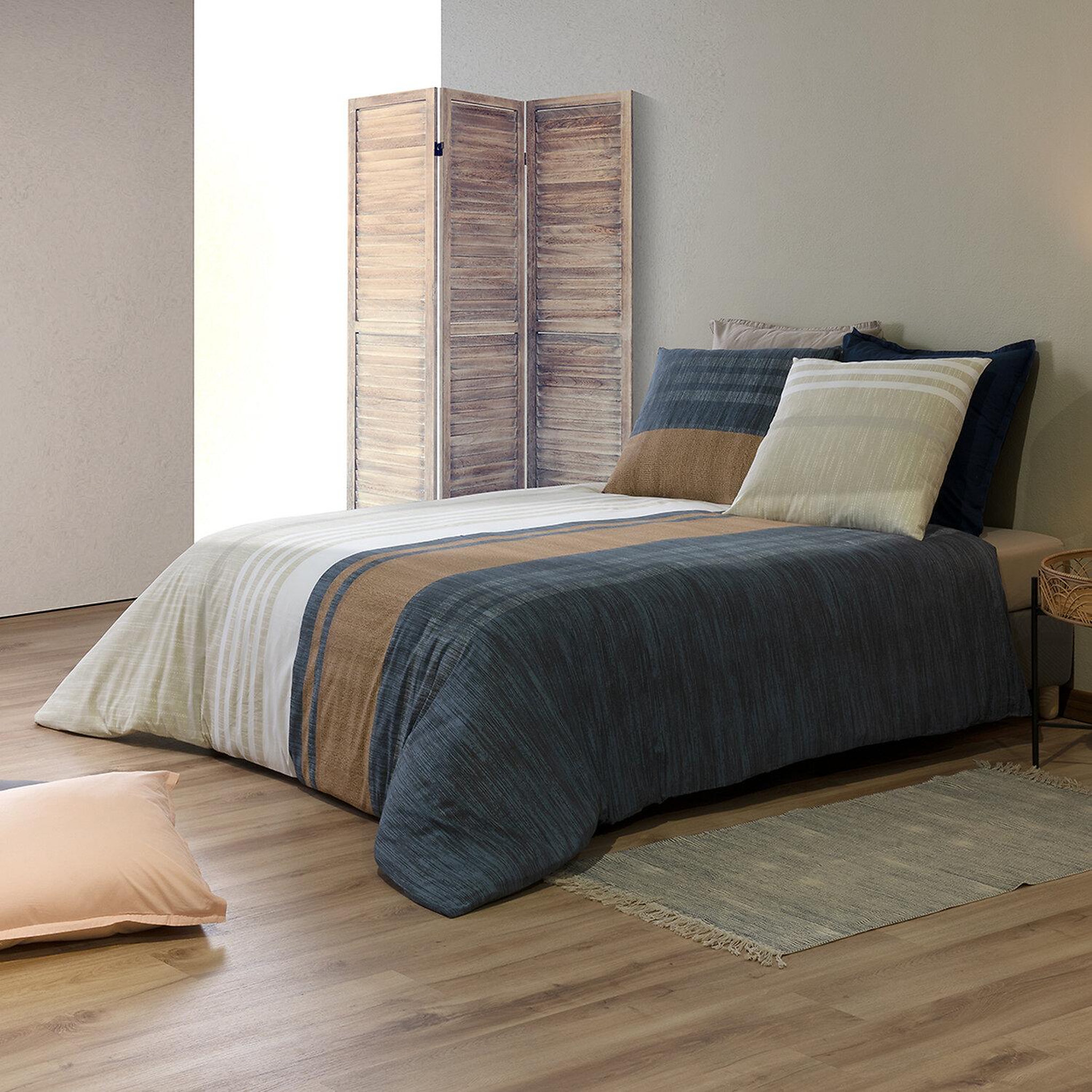 Voir la diapositive 6 : ATELIER DU COTON Parure housse de couette 100%coton 57fils romane