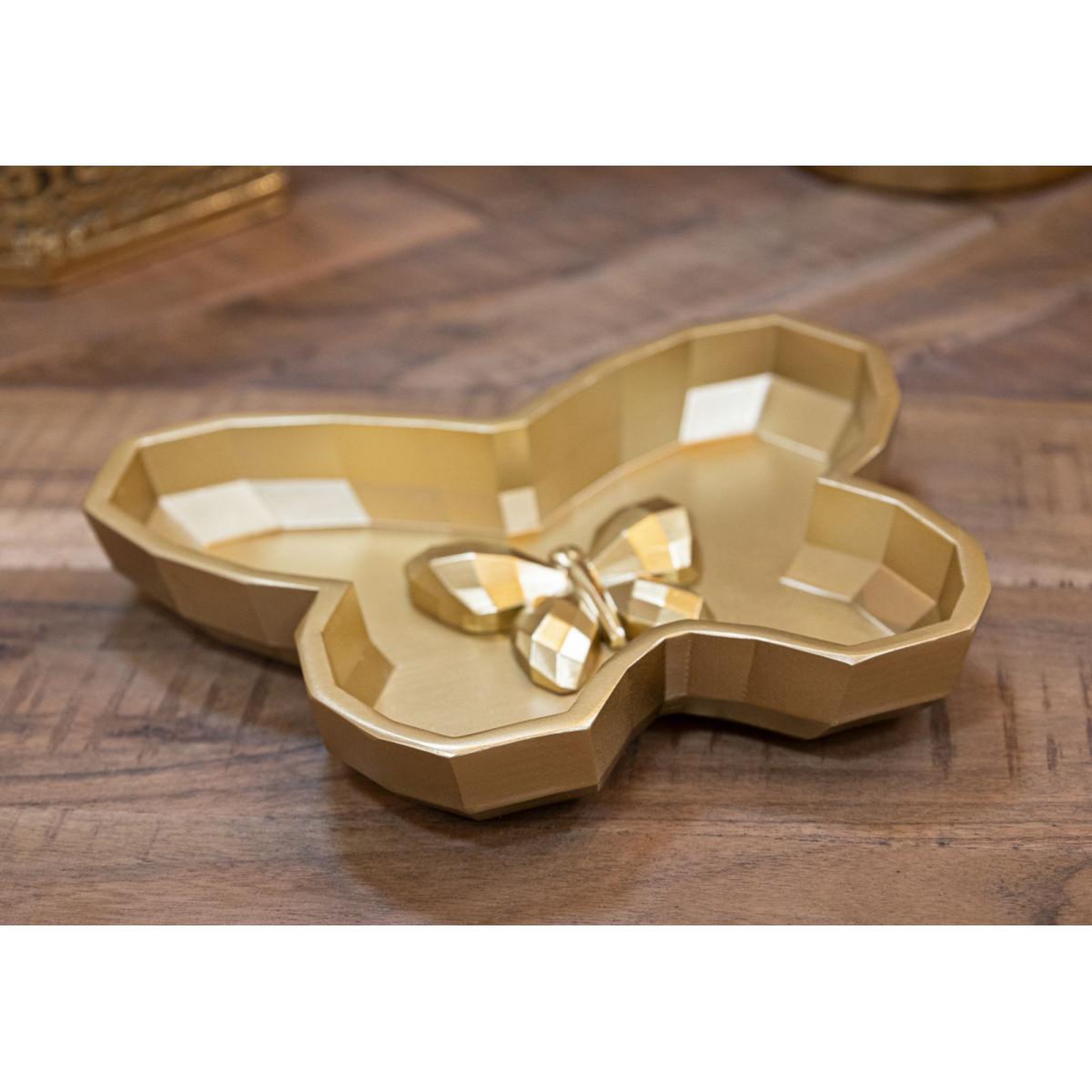 Voir la diapositive 5 : Paris Prix Vide-poche design  butterfly  20cm or