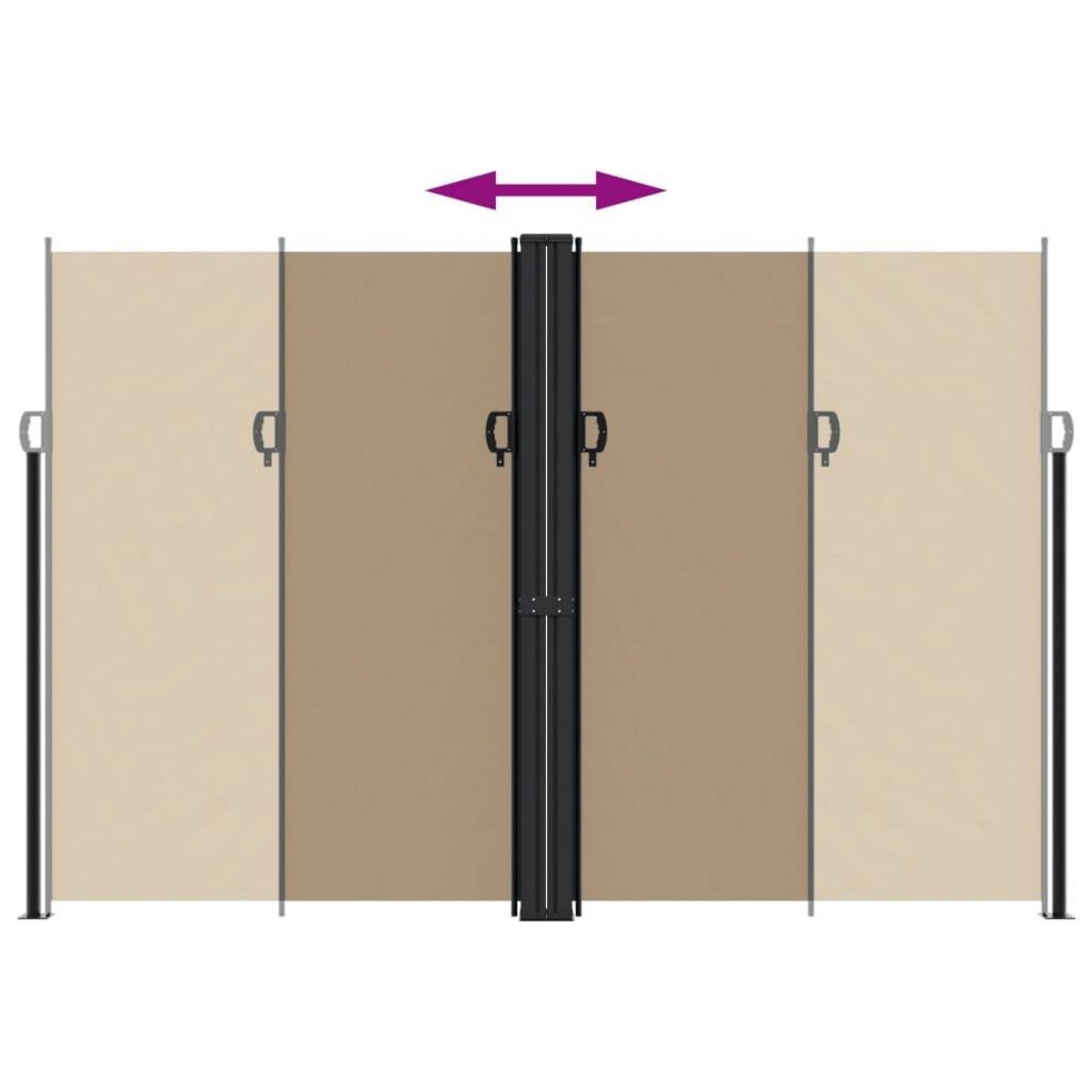 VIDAXL Auvent lateral retractable taupe 220x1000 cm