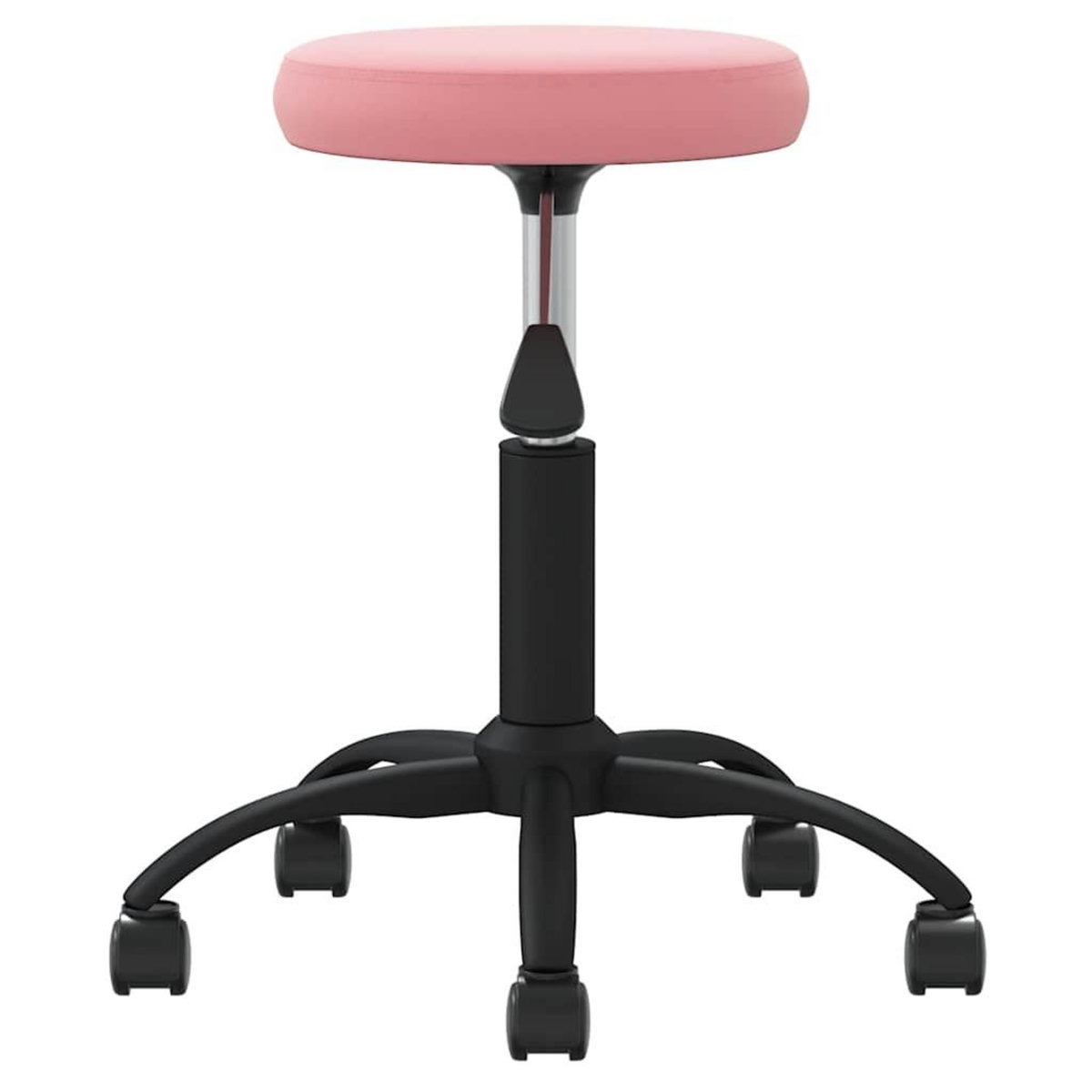 VIDAXL Chaise de bureau pivotante rose velours