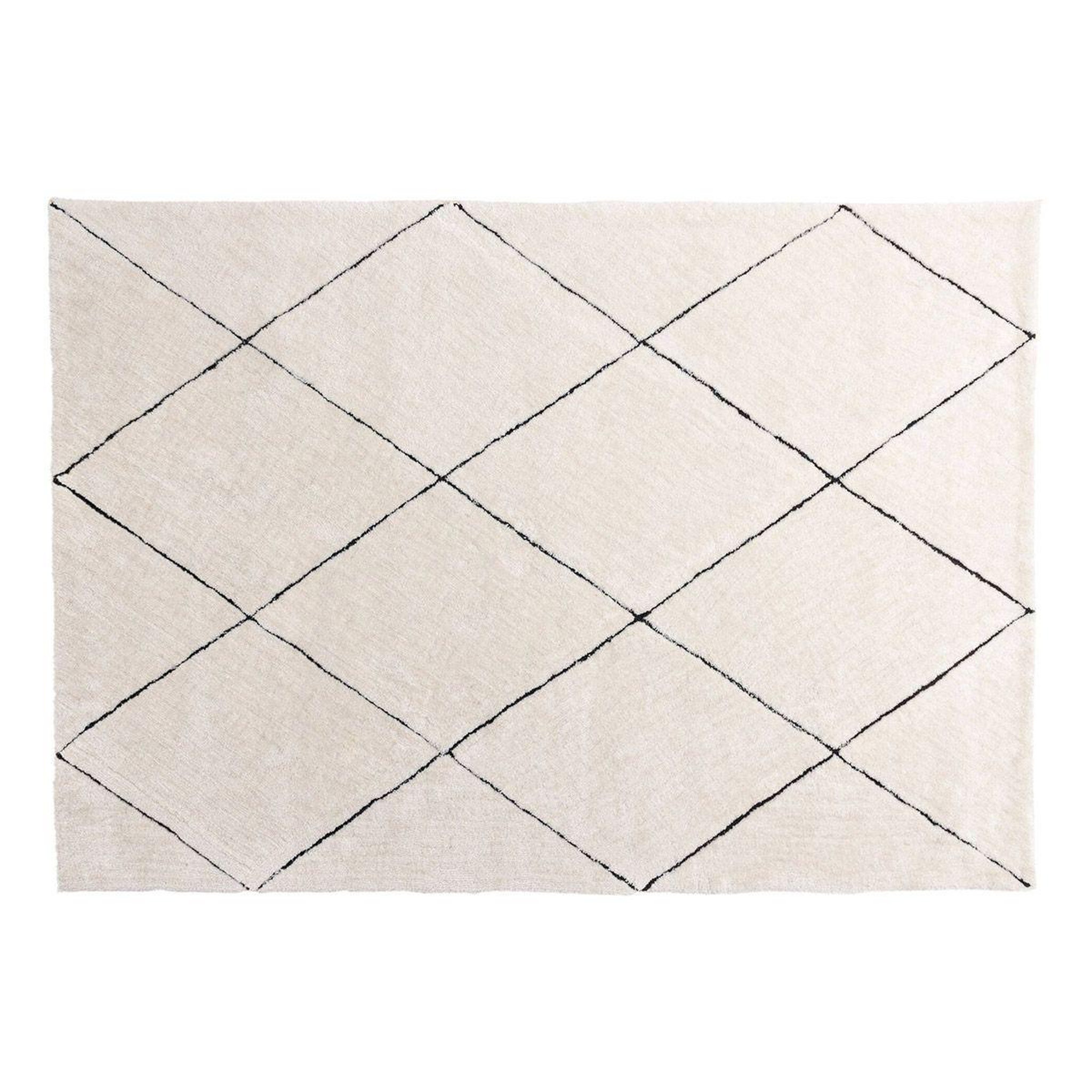 Paris Prix Tapis déco shaggy  patrik  200x290cm blanc