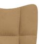 Voir la diapositive 6 : VIDAXL Chaise à bascule Marron Velours