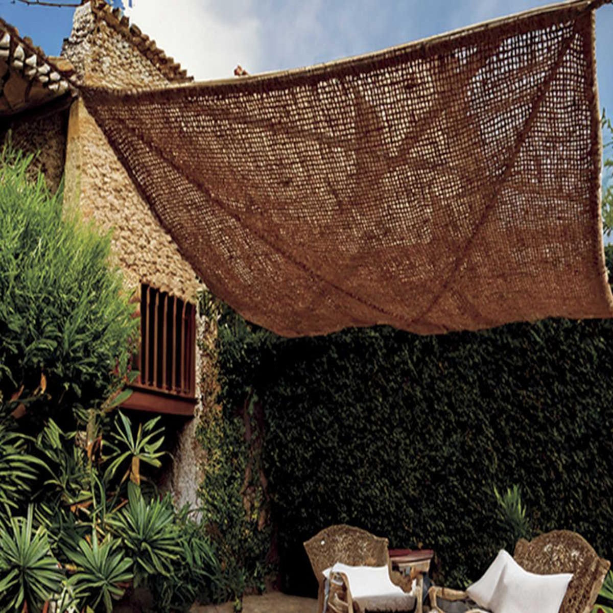 Nortene Voile d'ombrage carrée Sunnet en fibre de coco 3 x 3 m - Nortene