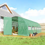 Voir la diapositive 6 : OUTSUNNY Serre tunnel de jardin 18 m² porte 12 fenêtres enroulables acier PE vert