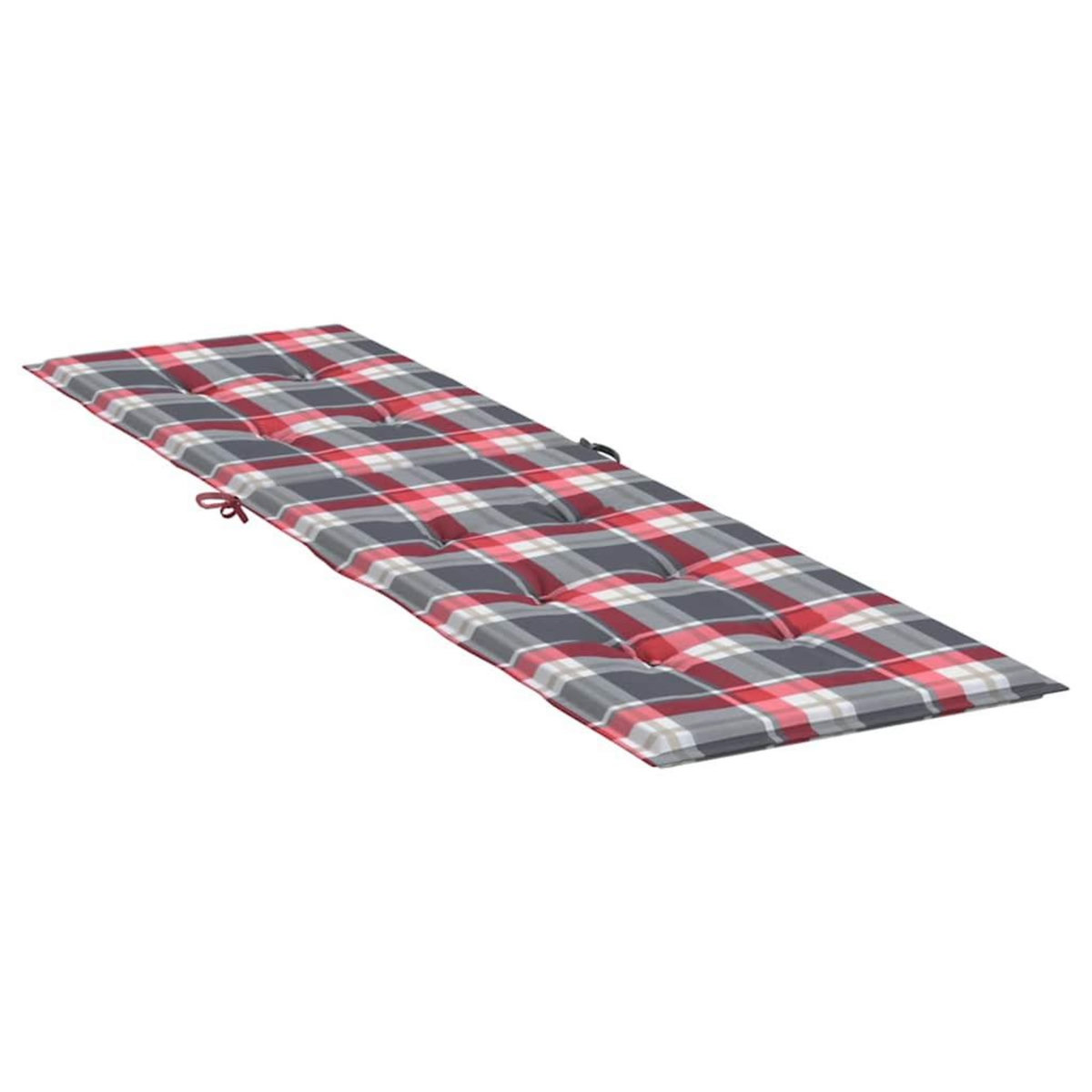 VIDAXL Coussin de chaise de terrasse carreaux rouge (75+105)x50x4 cm