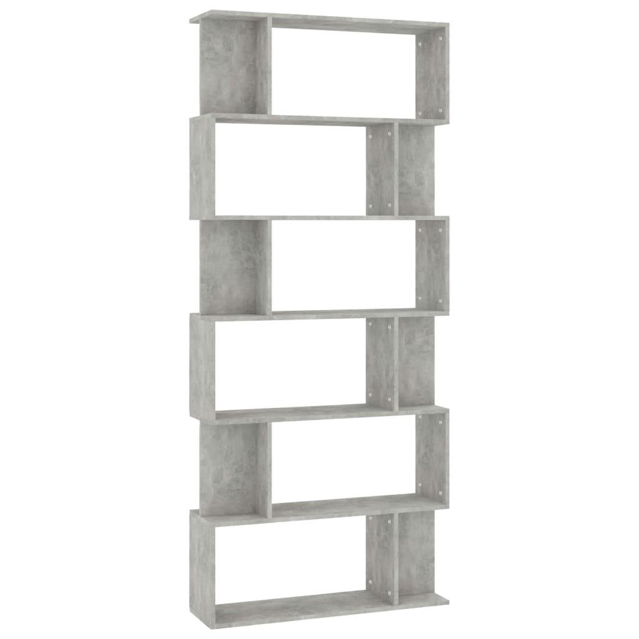 Voir la diapositive 2 : VIDAXL Bibliotheque/Separateur de piece Gris beton Bois d'ingenierie