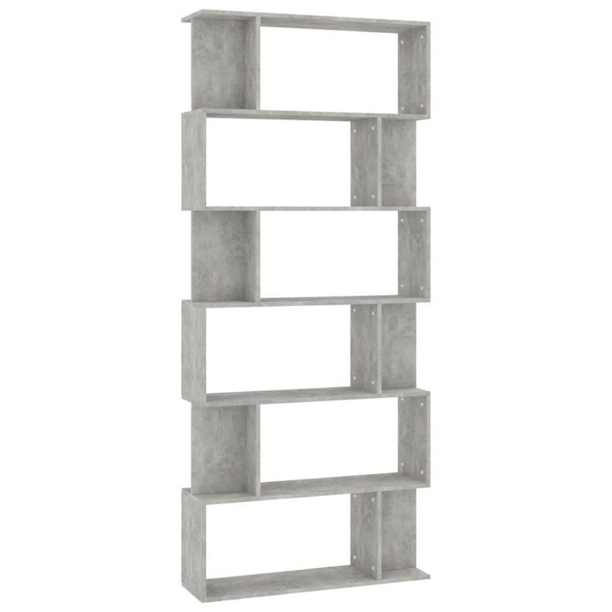 VIDAXL Bibliotheque/Separateur de piece Gris beton Bois d'ingenierie