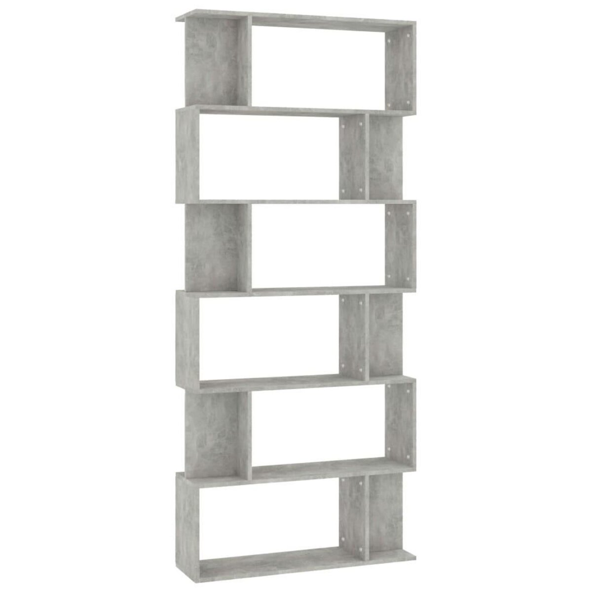 VIDAXL Bibliotheque/Separateur de piece Gris beton Bois d'ingenierie