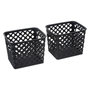 Voir la diapositive 3 : FIVE Lot de 4 Paniers de Rangement  Folk  36cm Anthracite