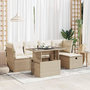 Voir la diapositive 1 : VIDAXL Salon de jardin avec coussins 6 pcs beige resine tressee