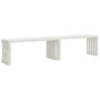 Voir la diapositive 2 : VIDAXL Banc de jardin extensible blanc 212,5x40,5x45cm bois massif pin