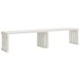 Voir la diapositive 2 : VIDAXL Banc de jardin extensible blanc 212,5x40,5x45cm bois massif pin