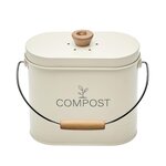 Guillouard Seau a compost ovale 3l beige avec filtre - 040623